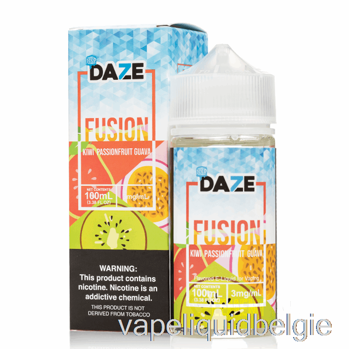 Vape Smaken Ijskiwi Passievrucht Guave - 7 Daze Fusion - 100ml 0mg